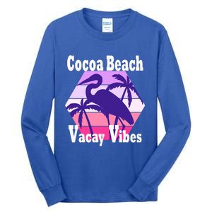 Family Vacay Vibes Cocoa Beach Fun Trip Vacation Mode Cute Gift Tall Long Sleeve T-Shirt