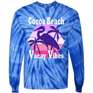 Family Vacay Vibes Cocoa Beach Fun Trip Vacation Mode Cute Gift Tie-Dye Long Sleeve Shirt