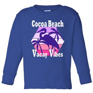 Family Vacay Vibes Cocoa Beach Fun Trip Vacation Mode Cute Gift Toddler Long Sleeve Shirt