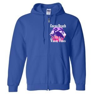 Family Vacay Vibes Cocoa Beach Fun Trip Vacation Mode Cute Gift Full Zip Hoodie