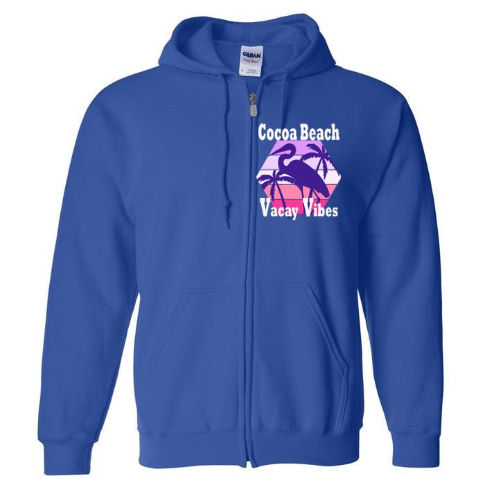 Family Vacay Vibes Cocoa Beach Fun Trip Vacation Mode Cute Gift Full Zip Hoodie