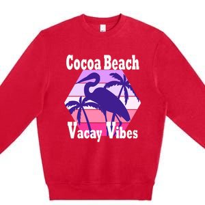 Family Vacay Vibes Cocoa Beach Fun Trip Vacation Mode Cute Gift Premium Crewneck Sweatshirt