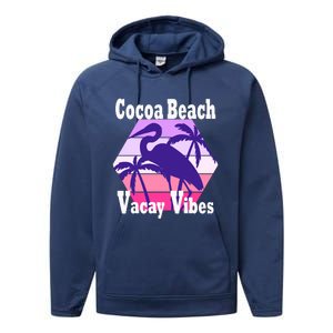 Family Vacay Vibes Cocoa Beach Fun Trip Vacation Mode Cute Gift Performance Fleece Hoodie