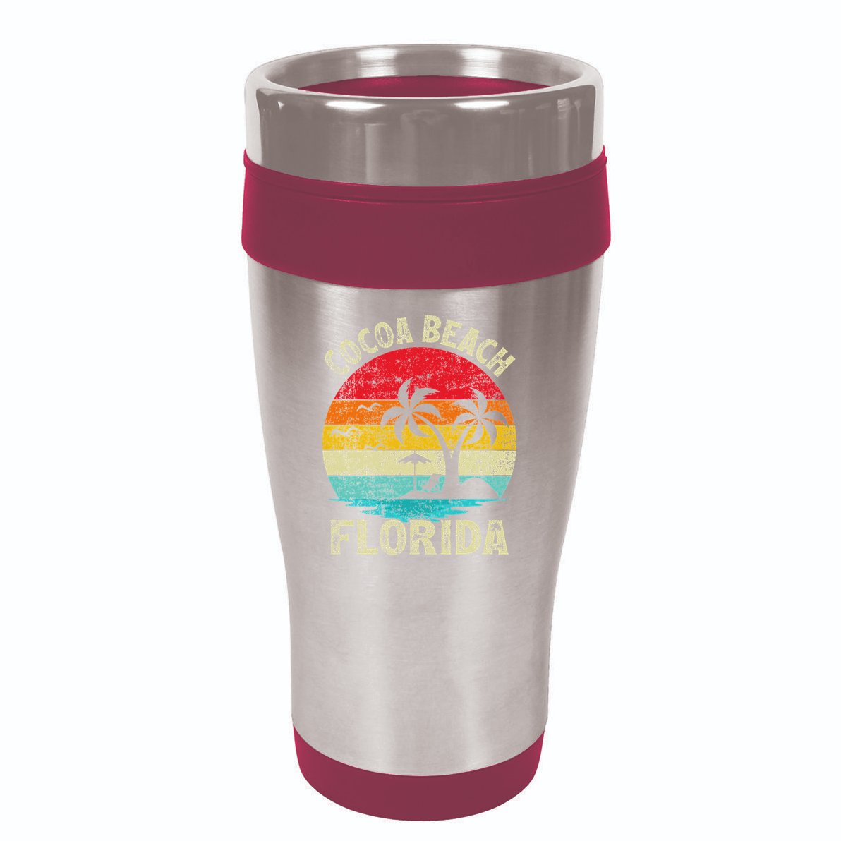 Family Vacation Vintage Retro Florida Cocoa Beach 16oz Travel Tumbler