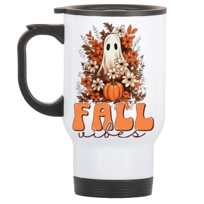 Fall Vibes Vintage Autumn Cute Fall Stainless Steel Travel Mug