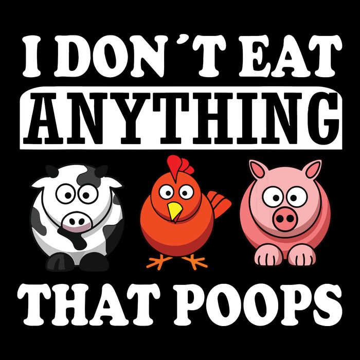Funny Vegan Vegetarian I Dont Eat Anything That Poops Cooling Performance Long Sleeve Crew