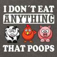 Funny Vegan Vegetarian I Dont Eat Anything That Poops Cotton Canvas Backpack