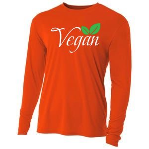 Funny Vegan Vegetarian Funny Veganism Diet Men Women Retro Vegan Diet Cooling Performance Long Sleeve Crew