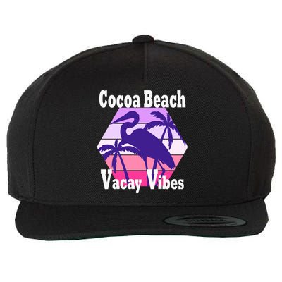 Family Vacay Vibes Cocoa Beach Fun Trip Vacation Mode Gift Wool Snapback Cap