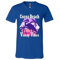 Family Vacay Vibes Cocoa Beach Fun Trip Vacation Mode Gift V-Neck T-Shirt