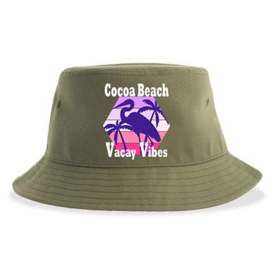 Family Vacay Vibes Cocoa Beach Fun Trip Vacation Mode Gift Sustainable Bucket Hat