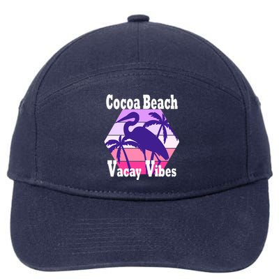 Family Vacay Vibes Cocoa Beach Fun Trip Vacation Mode Gift 7-Panel Snapback Hat