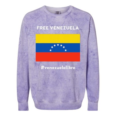 Free Venezuela Venezuela Libre Colorblast Crewneck Sweatshirt