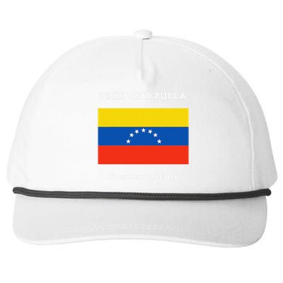 Free Venezuela Venezuela Libre Snapback Five-Panel Rope Hat