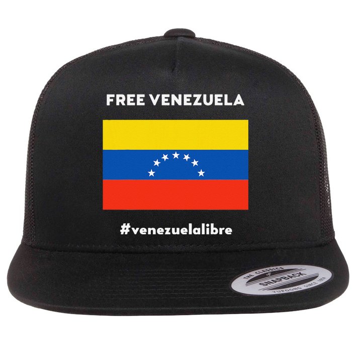 Free Venezuela Venezuela Libre Flat Bill Trucker Hat