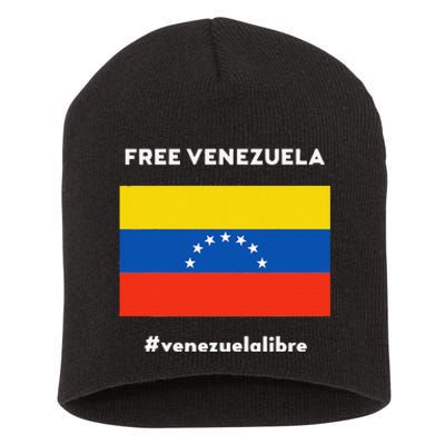 Free Venezuela Venezuela Libre Short Acrylic Beanie