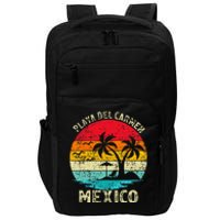 Family Vacation Vintage Retro Mexico Playa Del Carmen Beach Impact Tech Backpack