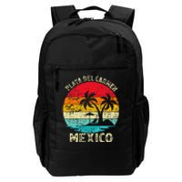 Family Vacation Vintage Retro Mexico Playa Del Carmen Beach Daily Commute Backpack