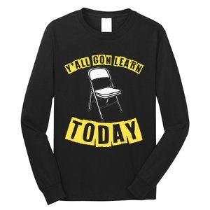 Funny Video Viral Folding Chair Alabama Meme Boat Brawl Long Sleeve Shirt