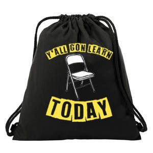 Funny Video Viral Folding Chair Alabama Meme Boat Brawl Drawstring Bag