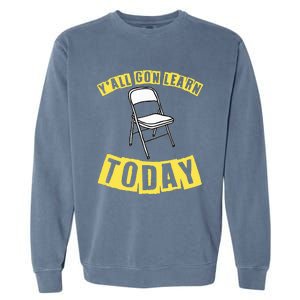 Funny Video Viral Folding Chair Alabama Meme Boat Brawl Garment-Dyed Sweatshirt