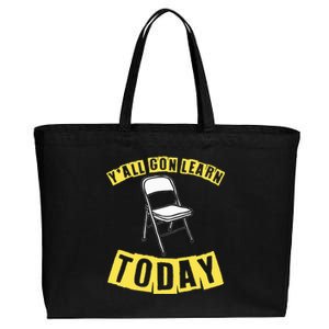 Funny Video Viral Folding Chair Alabama Meme Boat Brawl Cotton Canvas Jumbo Tote