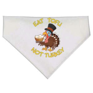 Funny Vegan Vegetarian Thanksgiving Meal Eat Tofu Not Turkey Gift USA-Made Doggie Bandana