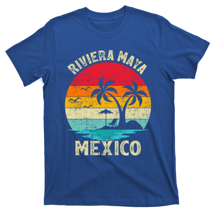 Family Vacation Vintage Retro Mexico Riviera Maya Beach Gift T-Shirt