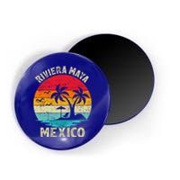 Family Vacation Vintage Retro Mexico Riviera Maya Beach Gift Magnet