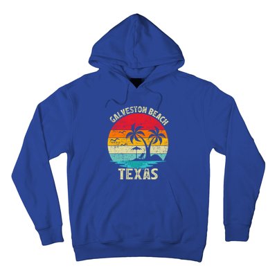 Family Vacation Vintage Retro Texas Galveston Beach Funny Gift Hoodie