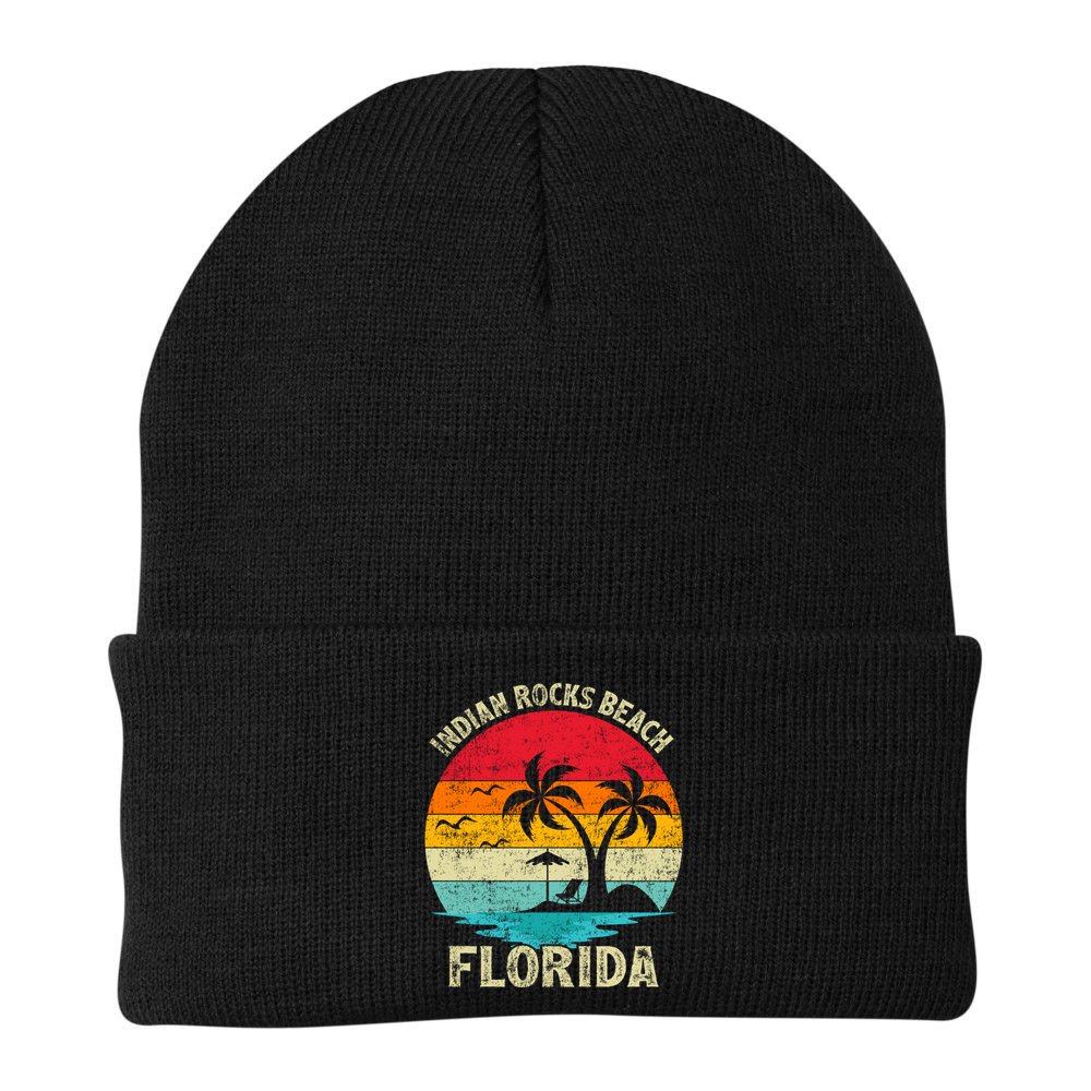 Family Vacation Vintage Retro Florida Indian Rocks Beach Gift Beanie