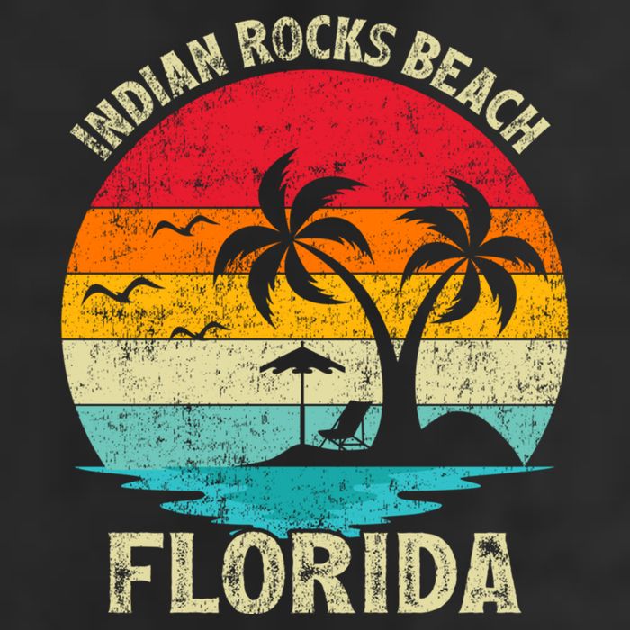 Family Vacation Vintage Retro Florida Indian Rocks Beach Gift Beanie
