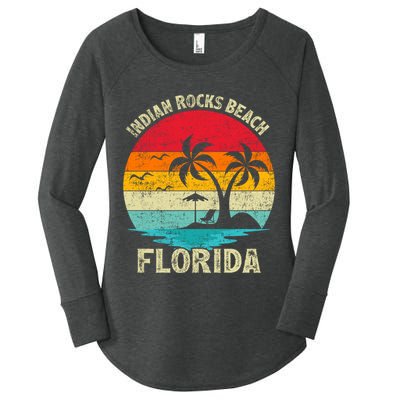 Family Vacation Vintage Retro Florida Indian Rocks Beach Gift Women's Perfect Tri Tunic Long Sleeve Shirt