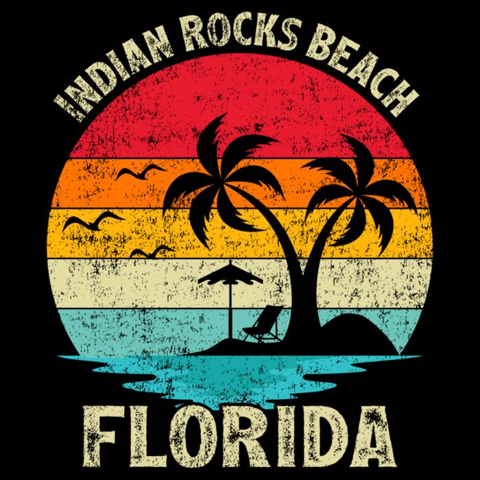 Family Vacation Vintage Retro Florida Indian Rocks Beach Gift Flatbill Hat