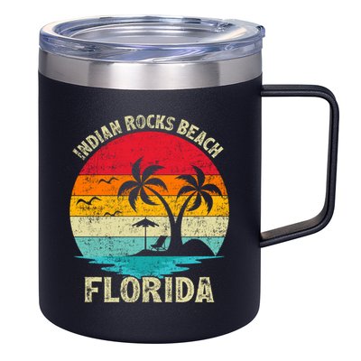 Family Vacation Vintage Retro Florida Indian Rocks Beach Gift 12oz Stainless Steel Coffee Mug