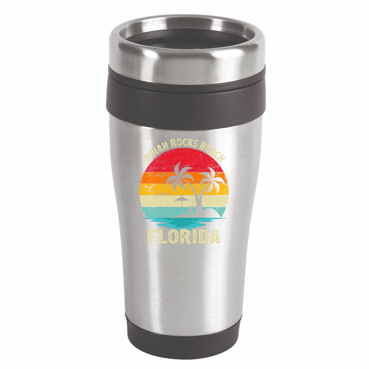 Family Vacation Vintage Retro Florida Indian Rocks Beach Gift 16oz Travel Tumbler