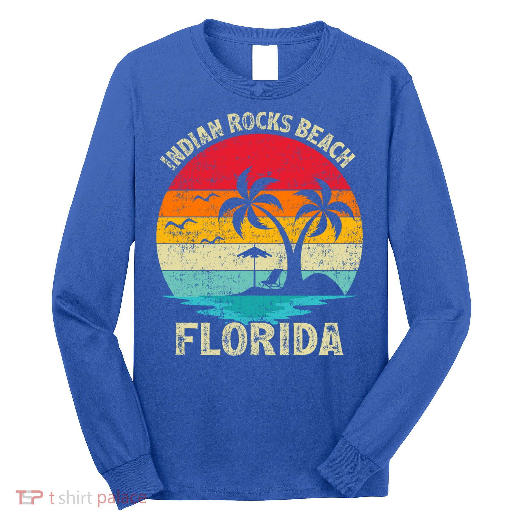 Family Vacation Vintage Retro Florida Indian Rocks Beach Gift Long Sleeve Shirt