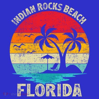 Family Vacation Vintage Retro Florida Indian Rocks Beach Gift T-Shirt