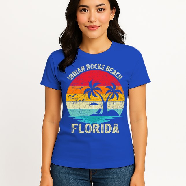 Family Vacation Vintage Retro Florida Indian Rocks Beach Gift Womens T-Shirt