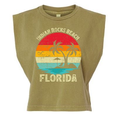 Family Vacation Vintage Retro Florida Indian Rocks Beach Gift Garment-Dyed Women's Muscle Tee