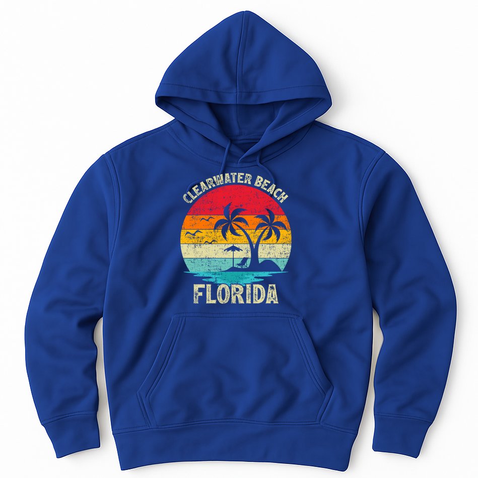 Family Vacation Vintage Retro Florida Clearwater Beach Cute Gift Hoodie