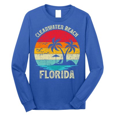 Family Vacation Vintage Retro Florida Clearwater Beach Cute Gift Long Sleeve Shirt