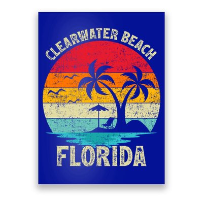 Family Vacation Vintage Retro Florida Clearwater Beach Cute Gift Poster