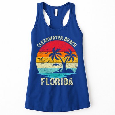 Family Vacation Vintage Retro Florida Clearwater Beach Cute Gift Womens Tank Top