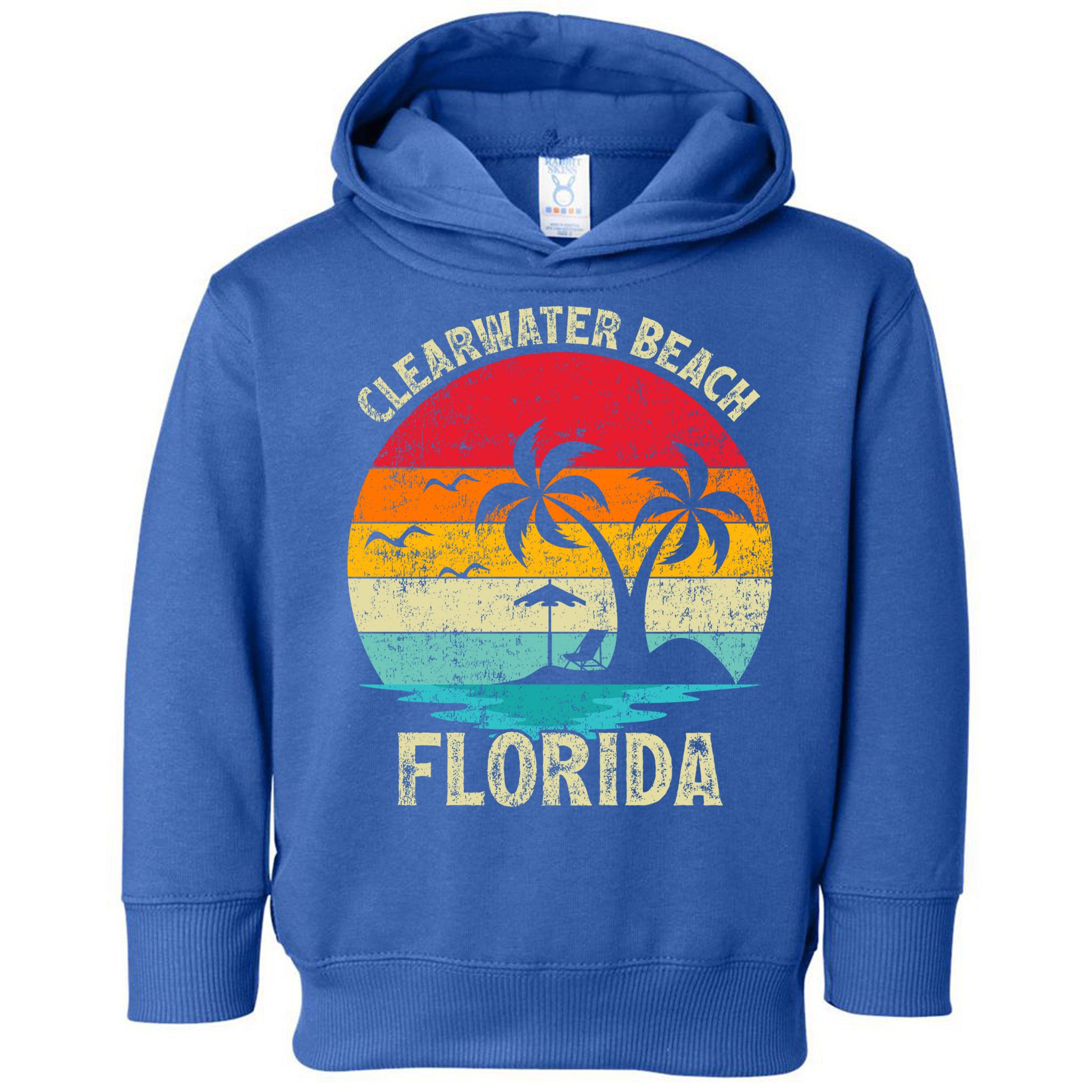 Family Vacation Vintage Retro Florida Clearwater Beach Cute Gift Toddler Hoodie