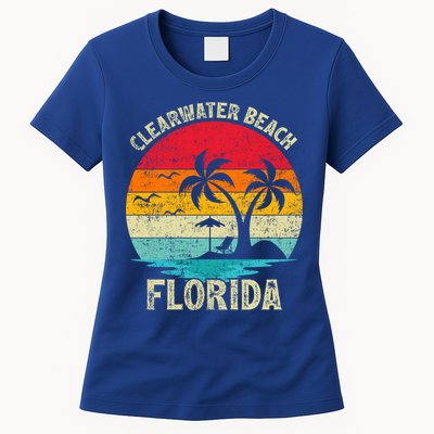 Family Vacation Vintage Retro Florida Clearwater Beach Cute Gift Womens T-Shirt