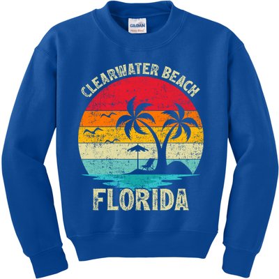Family Vacation Vintage Retro Florida Clearwater Beach Cute Gift Kids Sweatshirt