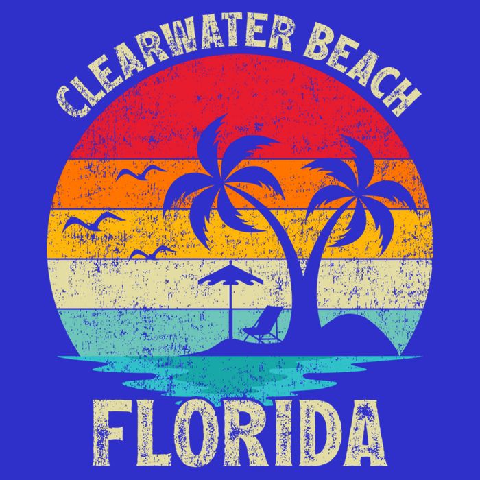 Family Vacation Vintage Retro Florida Clearwater Beach Cute Gift Kids T-Shirt