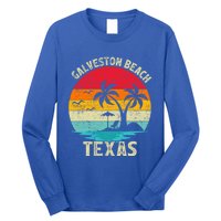 Family Vacation Vintage Retro Texas Galveston Beach Cute Gift Long Sleeve Shirt