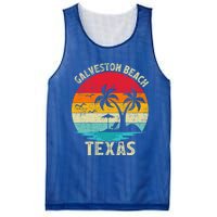 Family Vacation Vintage Retro Texas Galveston Beach Cute Gift Mesh Reversible Basketball Jersey Tank